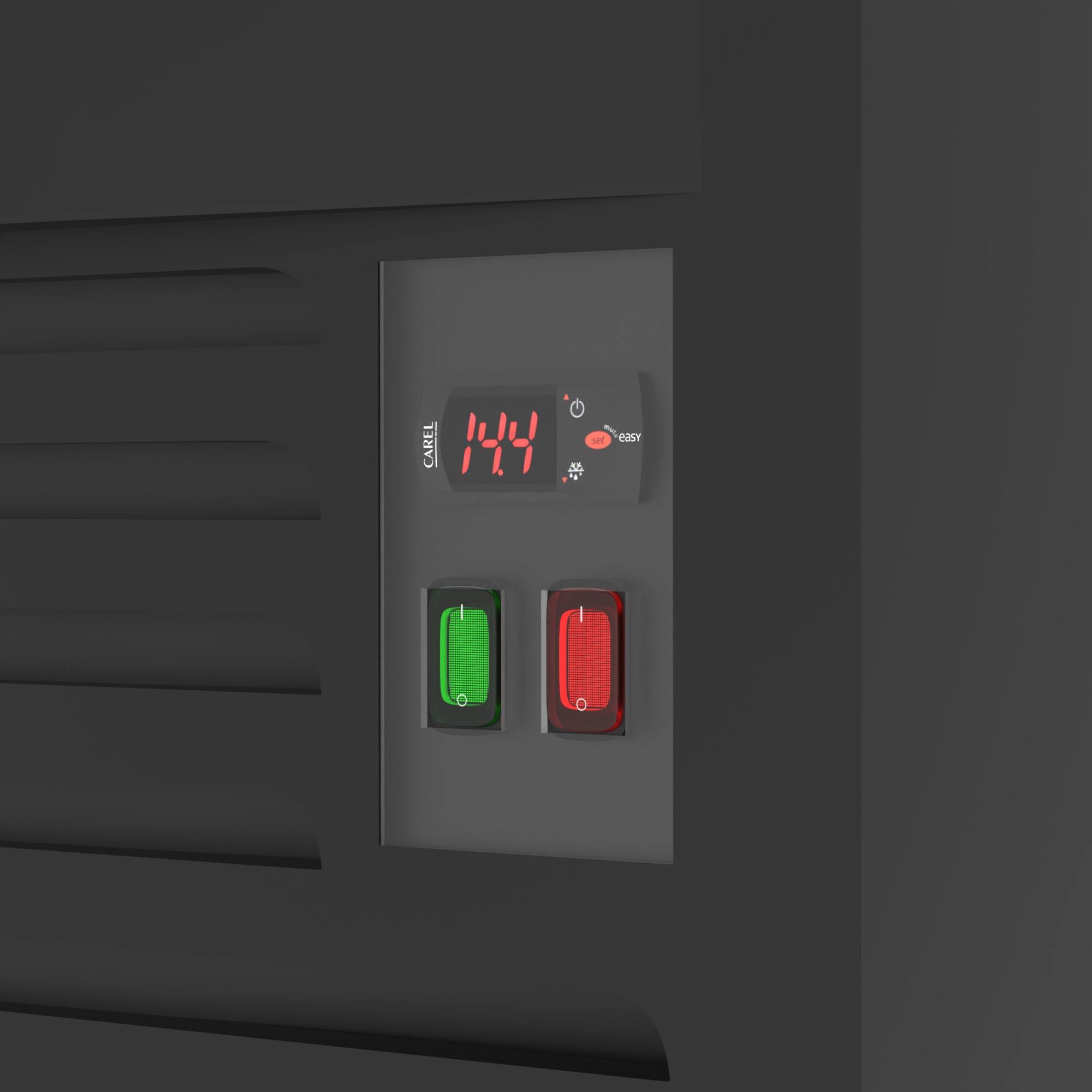 The text on the image reads "CAREL 144 at 144°C."