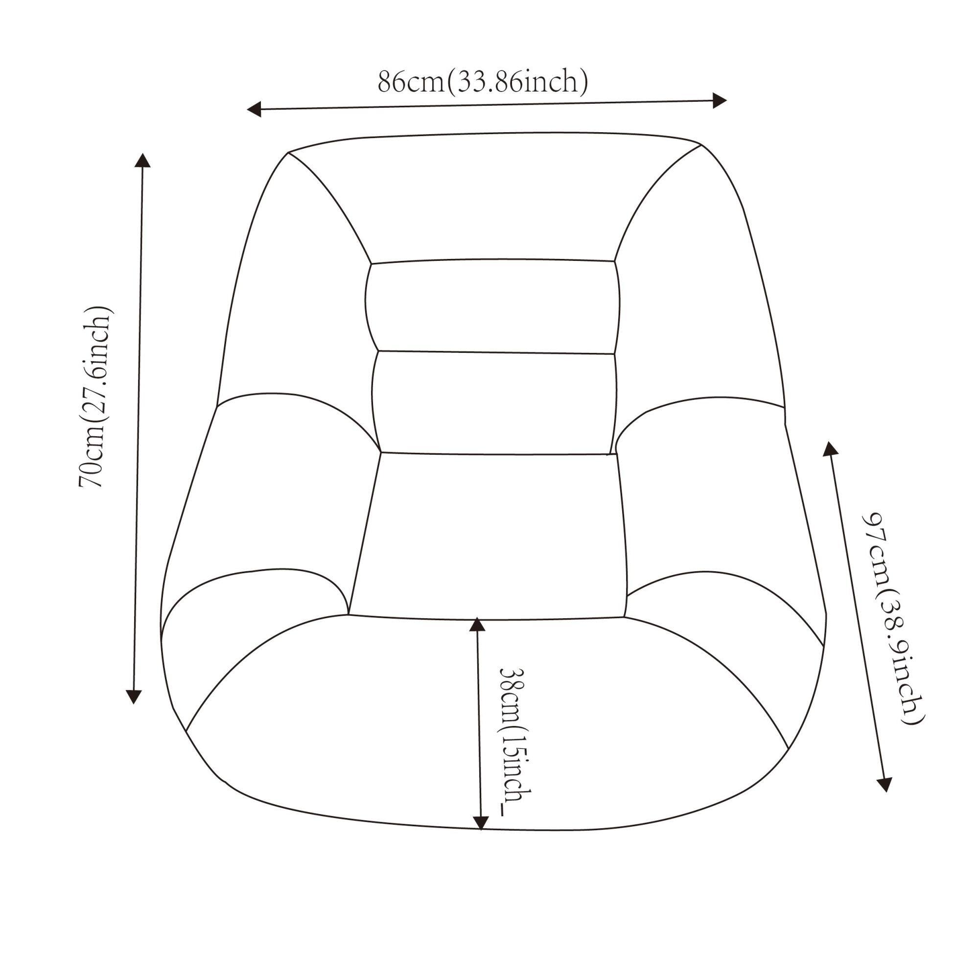 86cm (33.86inch)  
70cm (27.6inch)  
38cm (15inch)  
97cm (38.9inch)