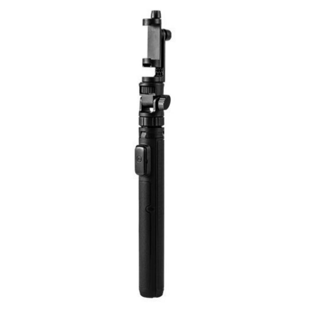 Wrightmaster - Portable Tripod with Universal Mobile Phone Clip, Selfie Stick, 7-Section Extendable Tripod, Angle Adjustment - Black