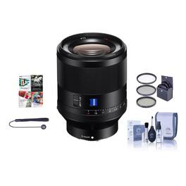 Sony - Planar T* FE 50mm F1.4 ZA Lens - Bundle With 72mm Filter Kit, Cleaning Kit, Lens Wrap (19x19), Lenscap Leash, Pc