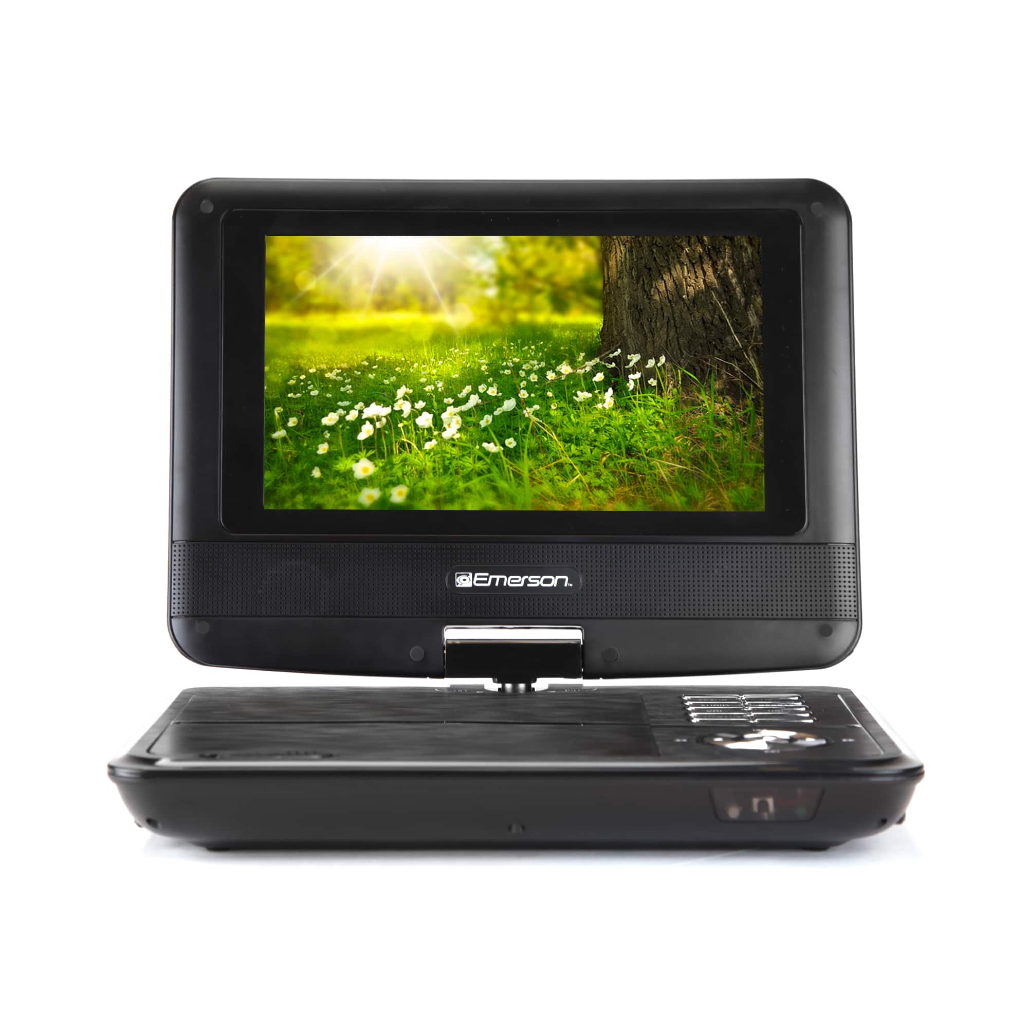 Front. Emerson - Emerson EPD-7001 Portable 7" DVD Player with Built-In Speaker - Black.