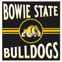 Jardine - Bowie State Bulldogs 10'' x 10'' Retro Team Sign - Yellow