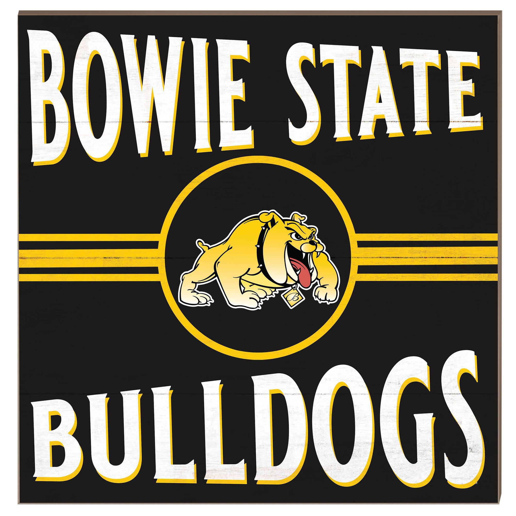 Bowie State Bulldogs 10'' x 10'' Retro Team Sign
