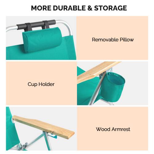 MORE DURABLE & STORAGE

- Removable Pillow
- Cup Holder
- Wood Armrest