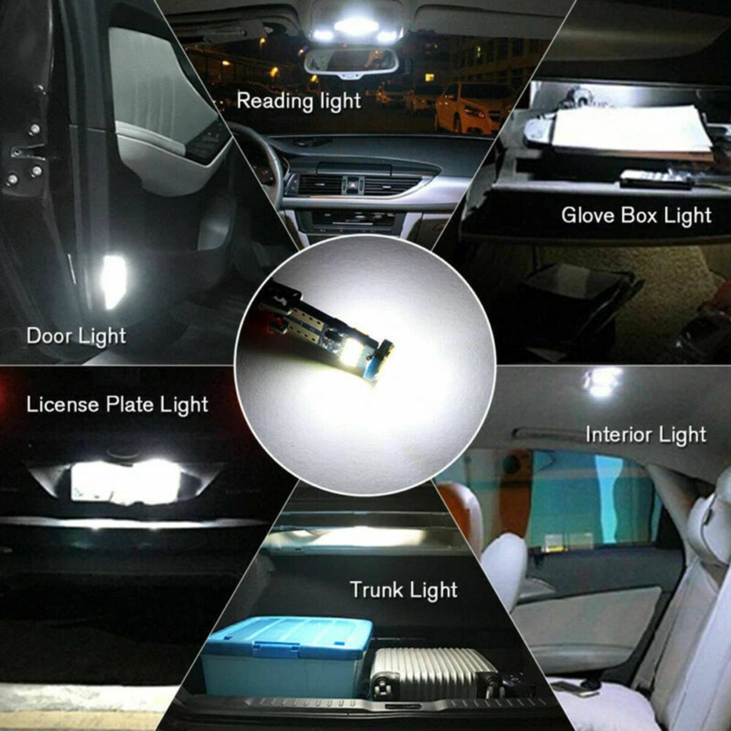 Reading Light  
Glove Box Light  
Door Light  
License Plate Light  
Interior Light  
Trunk Light