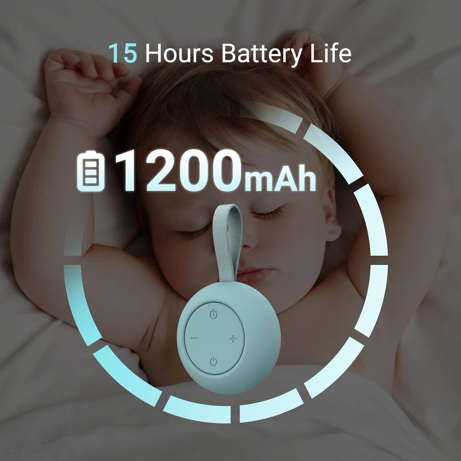 15 Hours Battery Life  
1200mAh