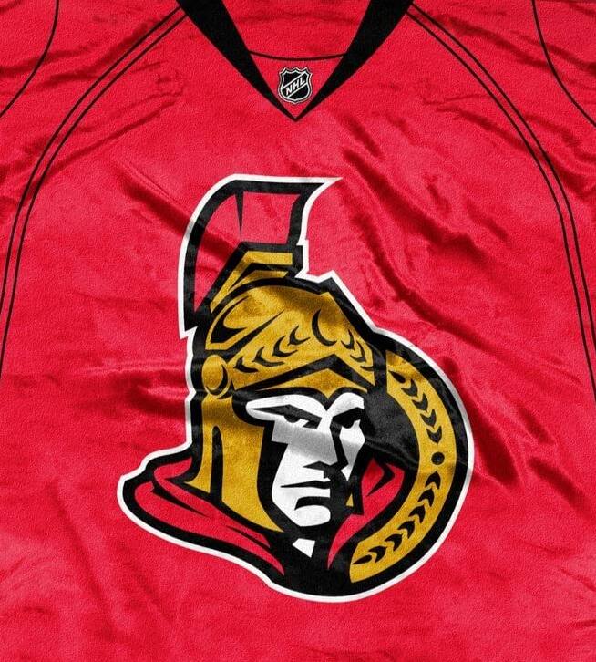 Alt View 4. Northwest - Ottawa Senators 50x60 inch Hockey Jersey Design Throw Blanket - Multi.