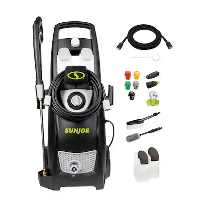 Front. Sun Joe - Sun Joe Electric Pressure Washer, Portable Power Washer with Wheels, SPX3000-PK1 - Green.