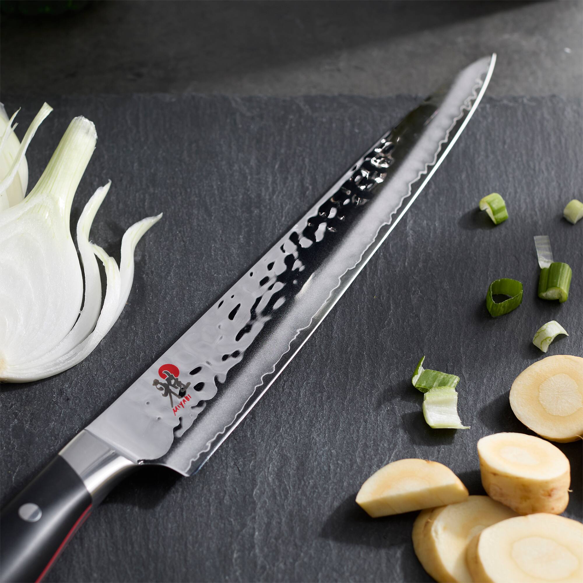 Alt View 2. Miyabi - Miyabi Hisho 9.5-inch Slicing Knife - Black.
