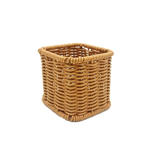Front. Vulpecula Spade - Rattan Pencil Holder, Handmade Woven Pen cup, Remote Control Holder, Utensil Cutlery,Desk Accessories (1).