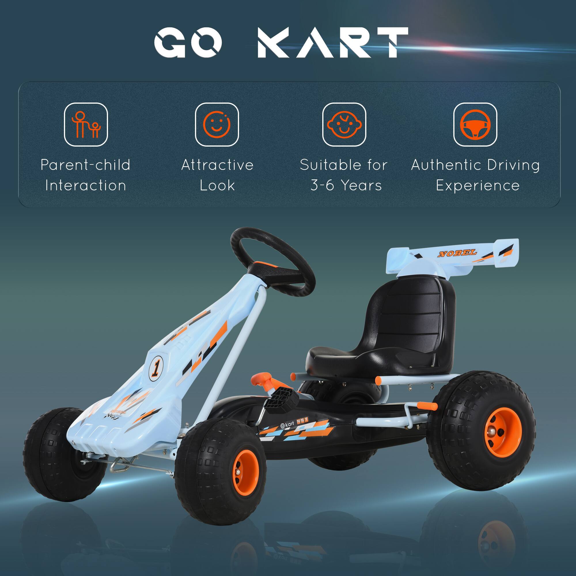 GO KART

- Parent-child Interaction
- Attractive Look
- Suitable for 3-6 Years
- Authentic Driving Experience

NOBEL
