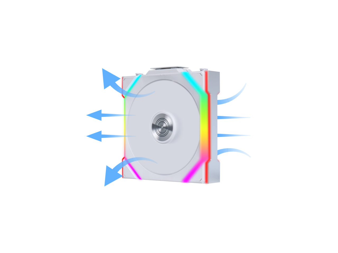 Lian Li - UNI Fan SL Wireless 120mm ARGB Fan - Reverse Blade, 2.4 GHz Wireless, Daisy-Chain - (12RSL1W1W) - White