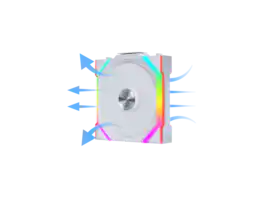 Lian Li - UNI Fan SL Wireless 120mm ARGB Fan - Reverse Blade, 2.4 GHz Wireless, Daisy-Chain - (12RSL1W1W) - White