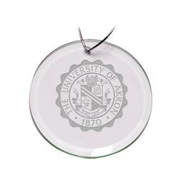 Jardine - Akron Zips 3'' Round Glass Ornament - Multicolor
