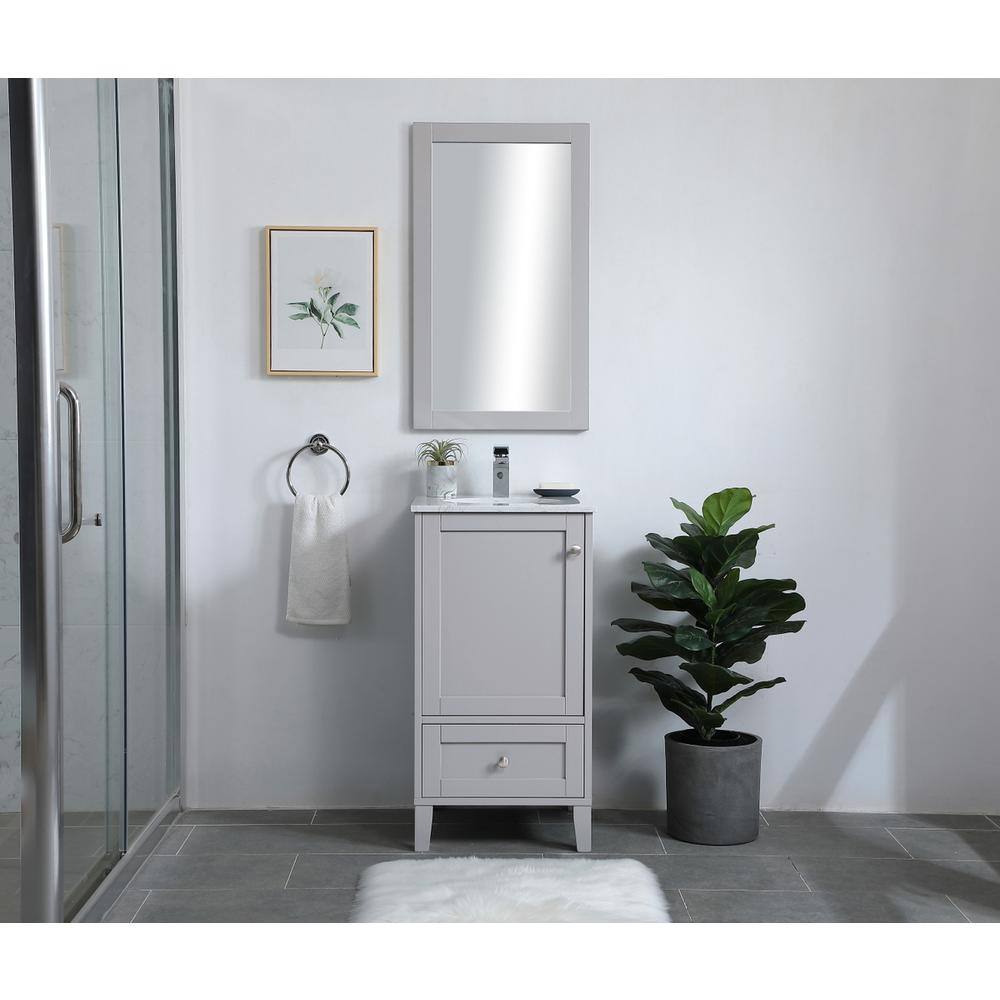 Alt View 7. Elegant Kitchen and Bath - 18 inch Single Bathroom Vanity in Grey - Grey.