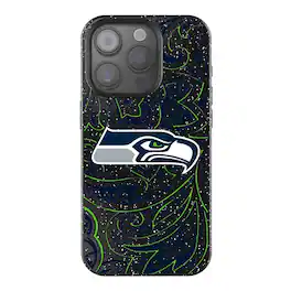 Keyscaper - NFL - Seattle Seahawks Paisley Bling iPhone Case - 15 - Black