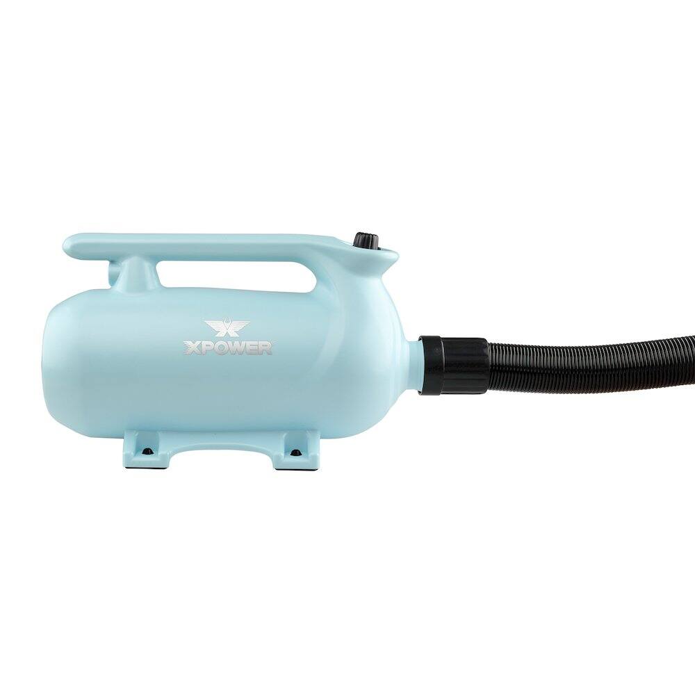 Alt View 2. XPOWER - B-163 High Velocity Variable Speed Double Motor Pet Dryer - Sky Blue.