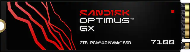1 SANDISK OPTIMUS GX 2TB PCIe 4.0 NVMe SSD 7100