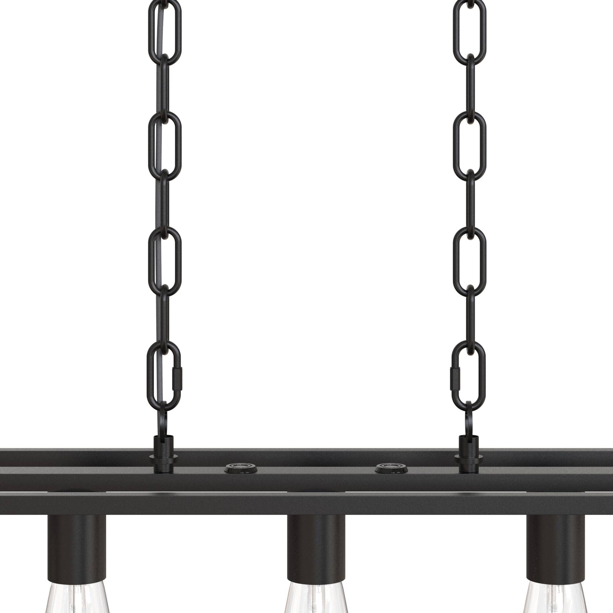 Alt View 4. Jandcase - JANDCASE 5-Light Black Island Pendant Light, E26 Socket, Non-Integrated Bulbs, KD Design, for Kitchen Island - Black.