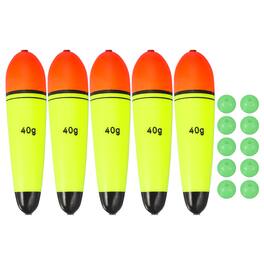 Unique Bargains - Fishing Slip Bobbers, EVA Foam Slip Floats with Beads, 1.4 oz Floatage & 5pcs - Fits Perch/Carp/Bass, Salt/Freshwater - Red, Yellow