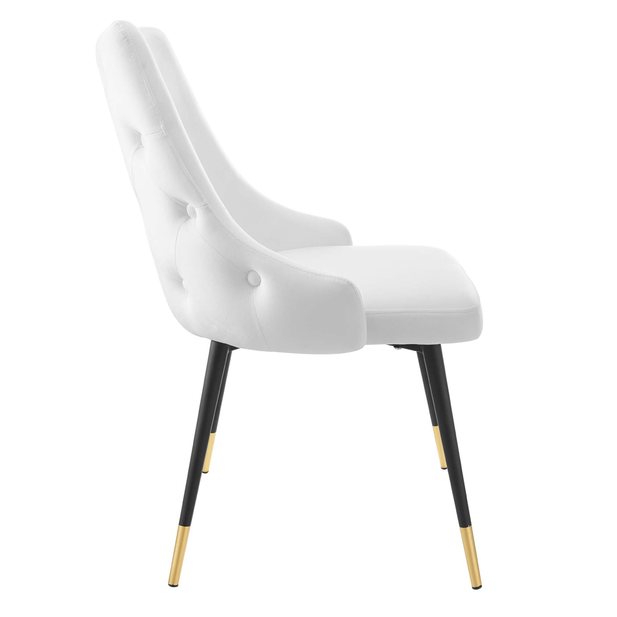 Alt View 1. Modway - Adorn Tufted Performance Velvet Dining Side Chair by Modway - White.