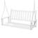 Front. Costway - 2-Person Wooden Outdoor Porch Swing Heavy Duty Patio Hanging Bench Chair - White.