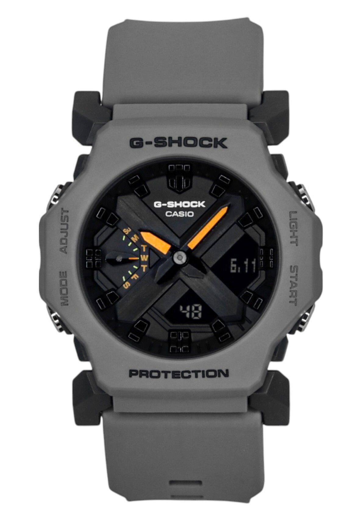 G-SHOCK  
CASIO  

G-SHOCK  
CASIO  

ADJUST  
MODE  

LIGHT  
START  

PROTECTION  

6.11  

48  

SU  
MTWTF  
S