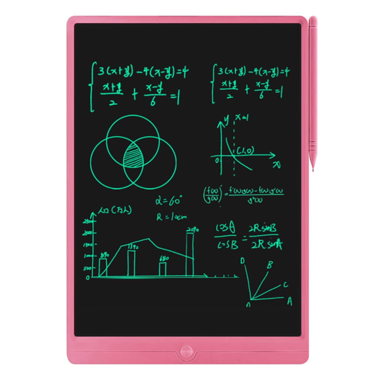 Sahara - 13.5" Digital Writing Notepad – Bright Screen One-Click Erase & Lock | Paperless Notebook for School, Office & On-the-Go - Pink
