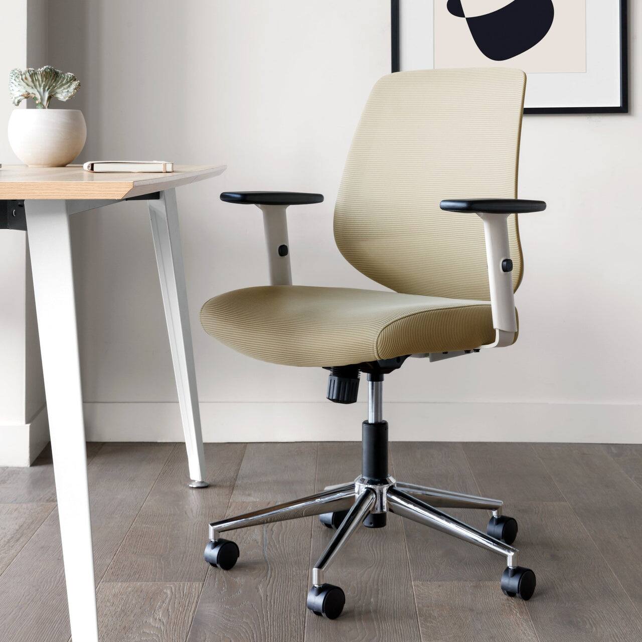 Left. Branch Furniture - Daily Chair - Nylon Mesh Linden Green.