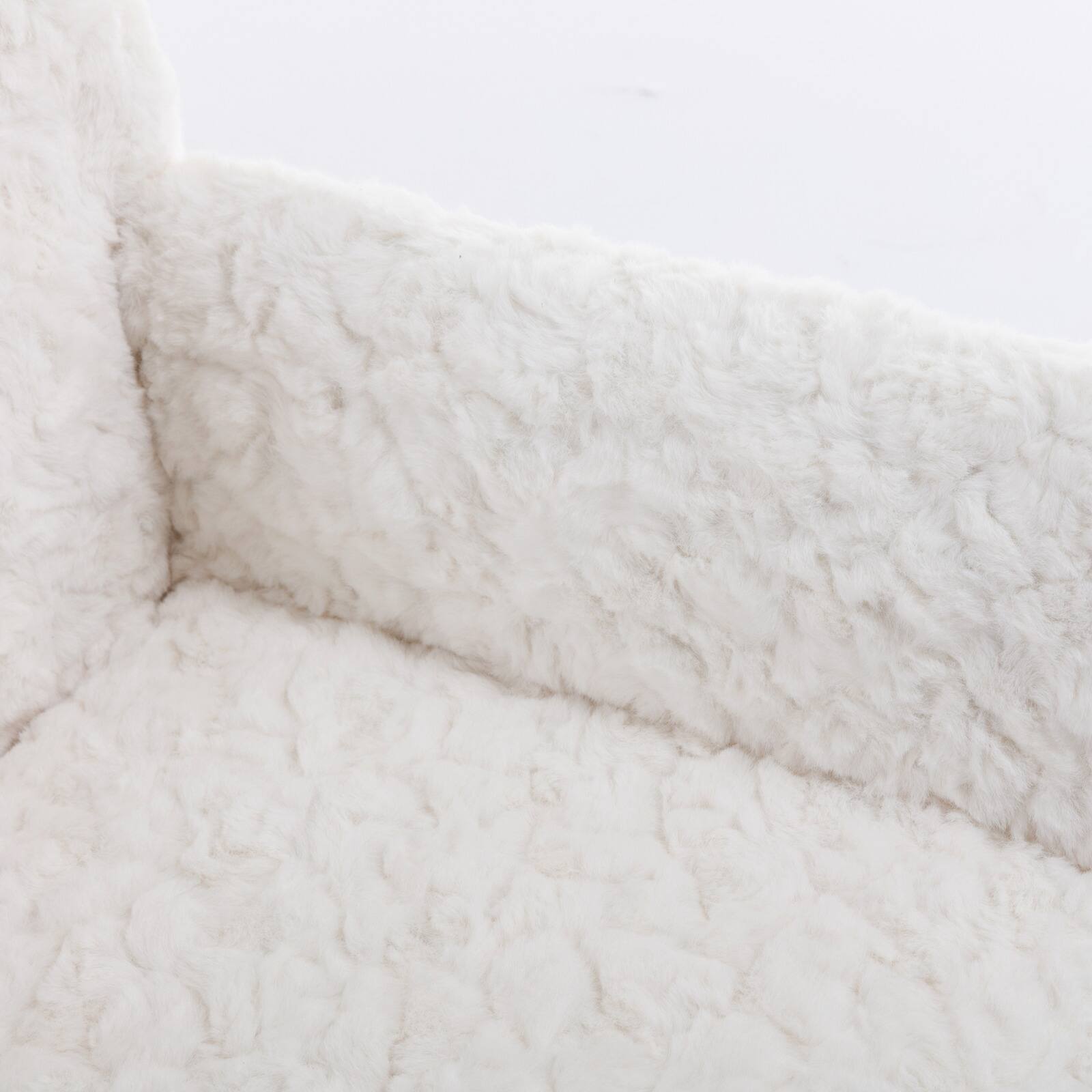 Alt View 7. GOODSILO - Premium Adjustable Swivel Office Chair with Golden Metal Base and Plush Velvet Upholstery for Home or Office Use - Beige.