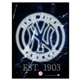Fan Creations - New York Yankees 12'' x 16'' Framed Circle Logo Print - Black