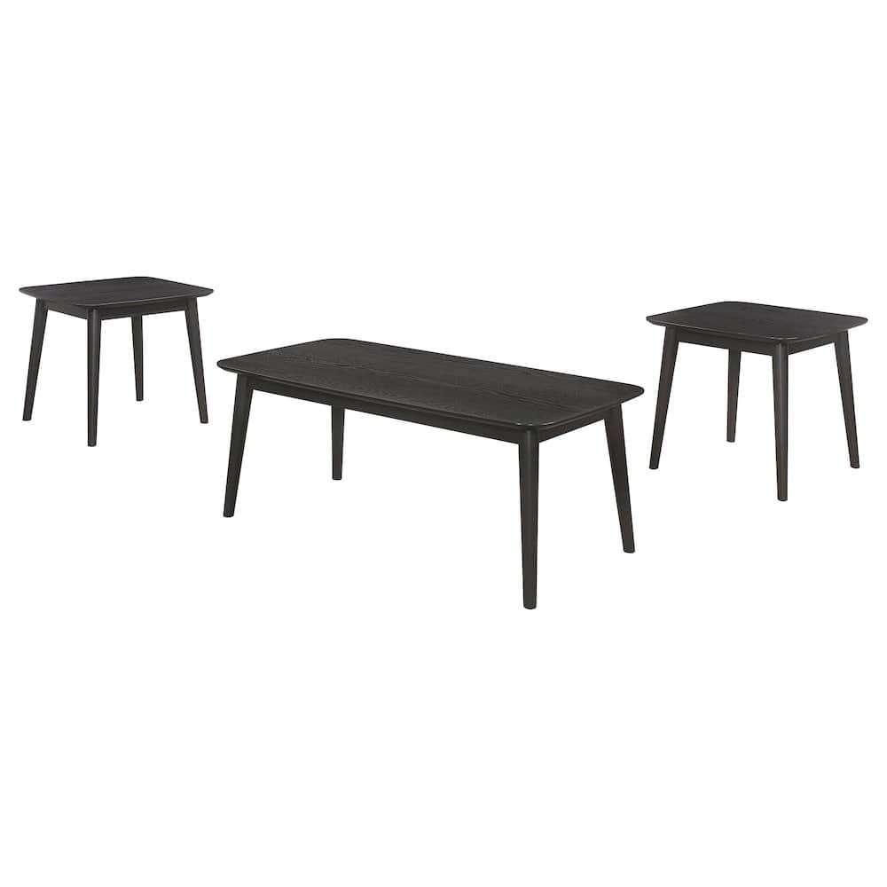 Photos - Coffee Table Radley Coaster Co. of America -  3-piece Rectangular  Set - Black 708490 