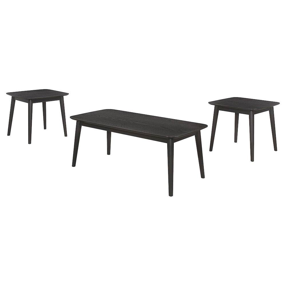 Front. Coaster Co. of America - Radley 3-piece Rectangular Coffee Table Set Black - Black.