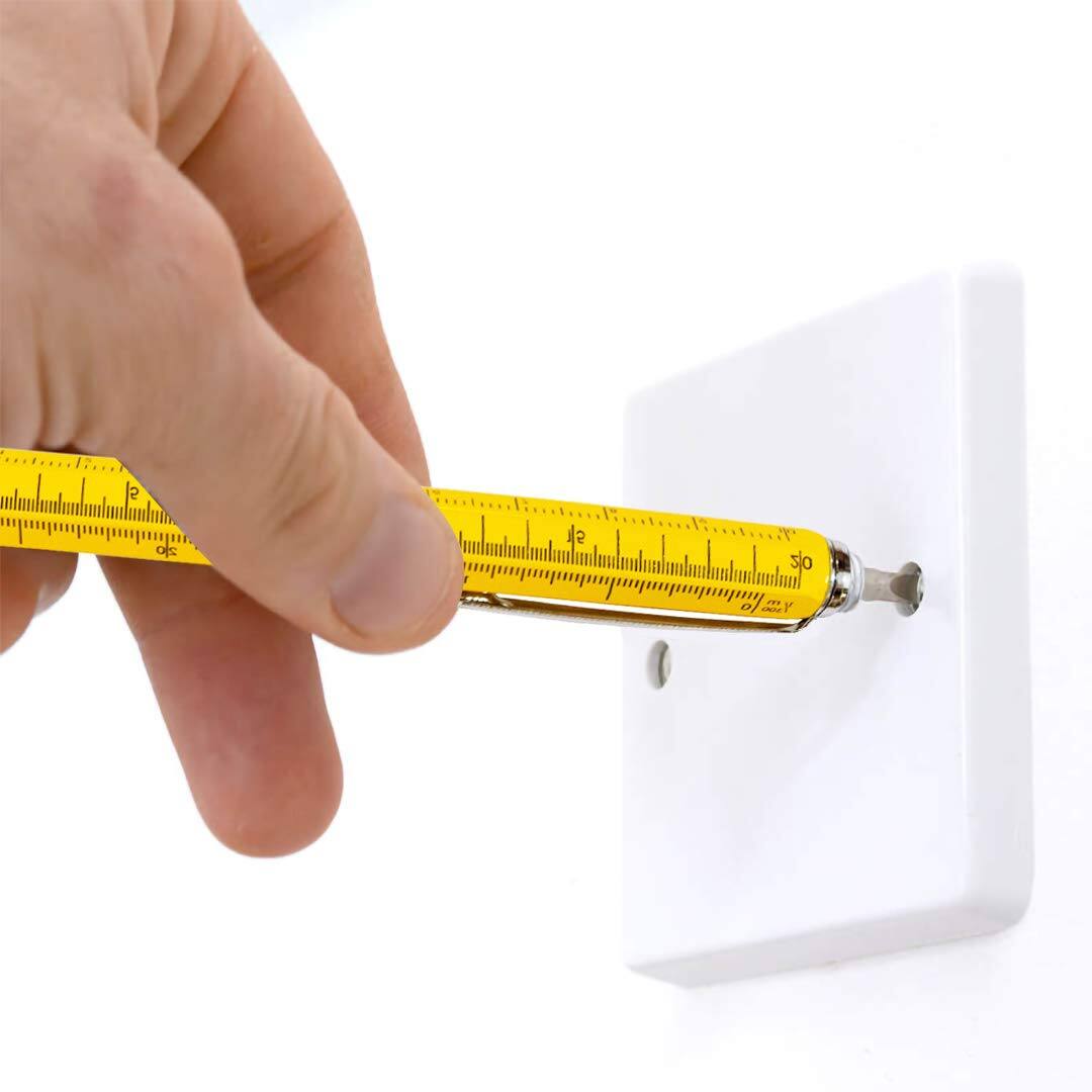 Alt View 6. Dapper Styles - Dad Gifts For Fathers Day 6 In 1 Multitool Pen Stocking Stuffers Mens Him Husband Father' Birthday Men Tools - Orange.