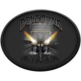 The Fan-Brand - NHRA Don't Blink or You'll Miss the Race 18'' x 14'' Slimline Illuminated Oval Wall Sign - Multicolor