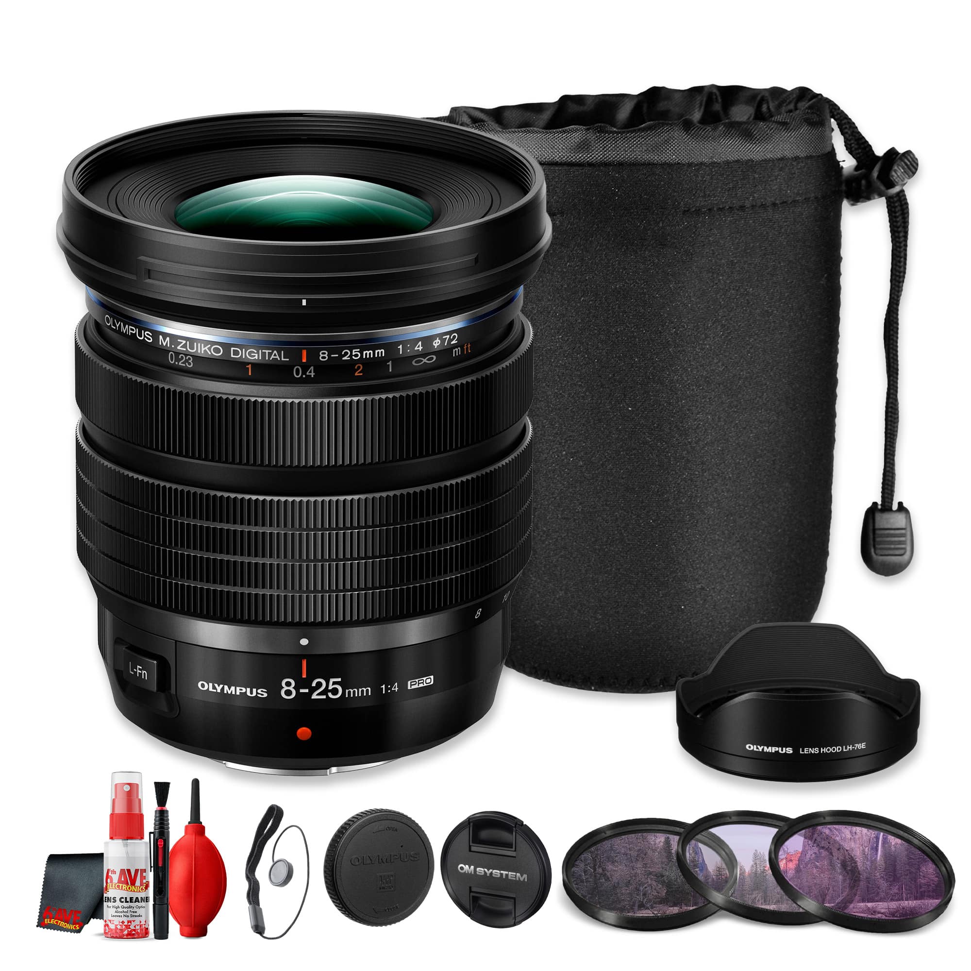 OM System - M.Zuiko Digital ED 8-25mm f/4 PRO Lens Micro Four Thirds Wide Zoom(Bundle) - Black price history on PriceWatchPro