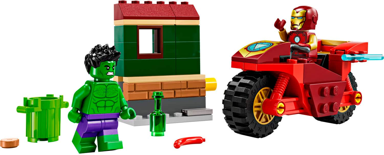 LEGO Marvel Iron Man with Bike and The Hulk Building Toy 76287 6471521 ...