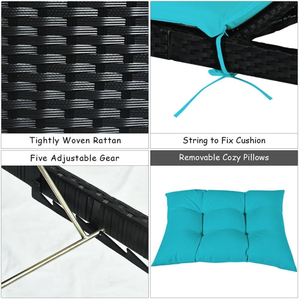 - Tightly Woven Rattan
- Five Adjustable Gear
- String to Fix Cushion
- Removable Cozy Pillows