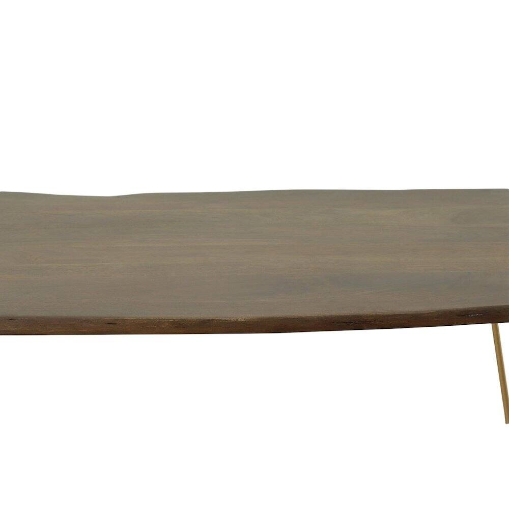 Alt View 2. Carolina Chair & Table - Seti Live Edge Dining Table - Elm Top - Gold Base - Blue.