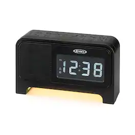 Jensen - JCR-350 Soothing Sounds Digital Clock Radio with Night Light - Black