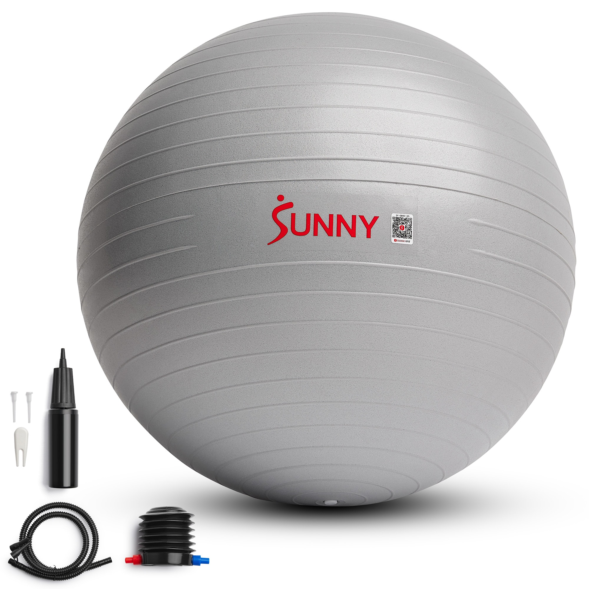 Sunny Health & Fitness - Premium Yoga Ball - Light White