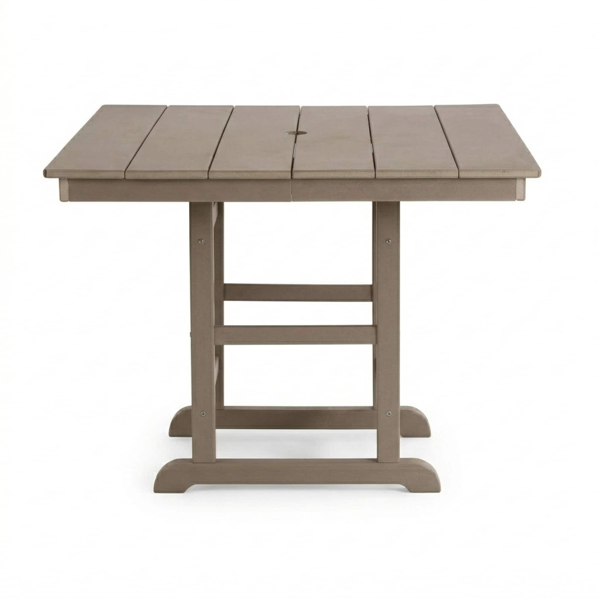 Boyel Living - HDPE Folding Square Patio Dining Table 37.8-in L x 37.8-in W - Brown