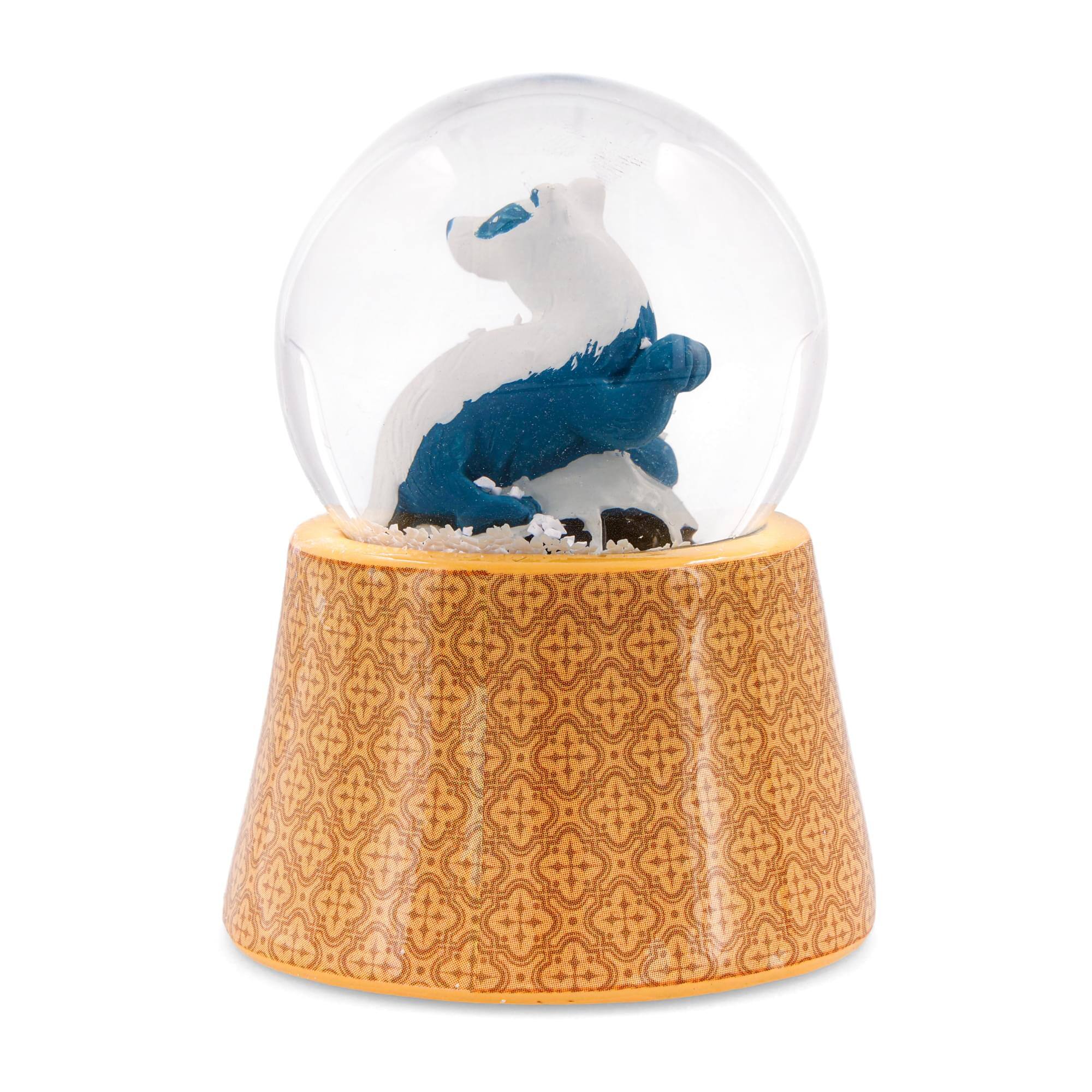 Alt View 2. Silver Buffalo - Harry Potter House Hufflepuff 3-Inch Mini Light-Up Snow Globe - Orange.