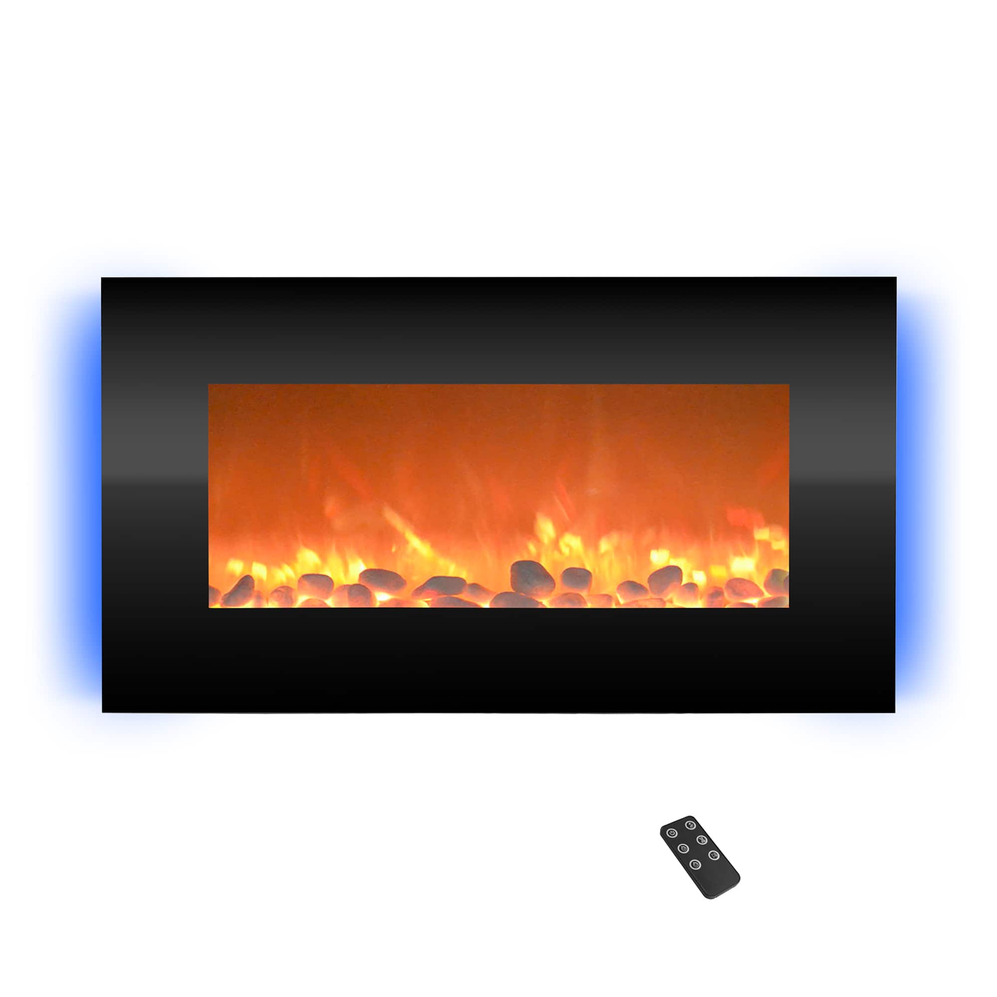 Northwest - 30-Inch Wall Electric Fireplace - Black