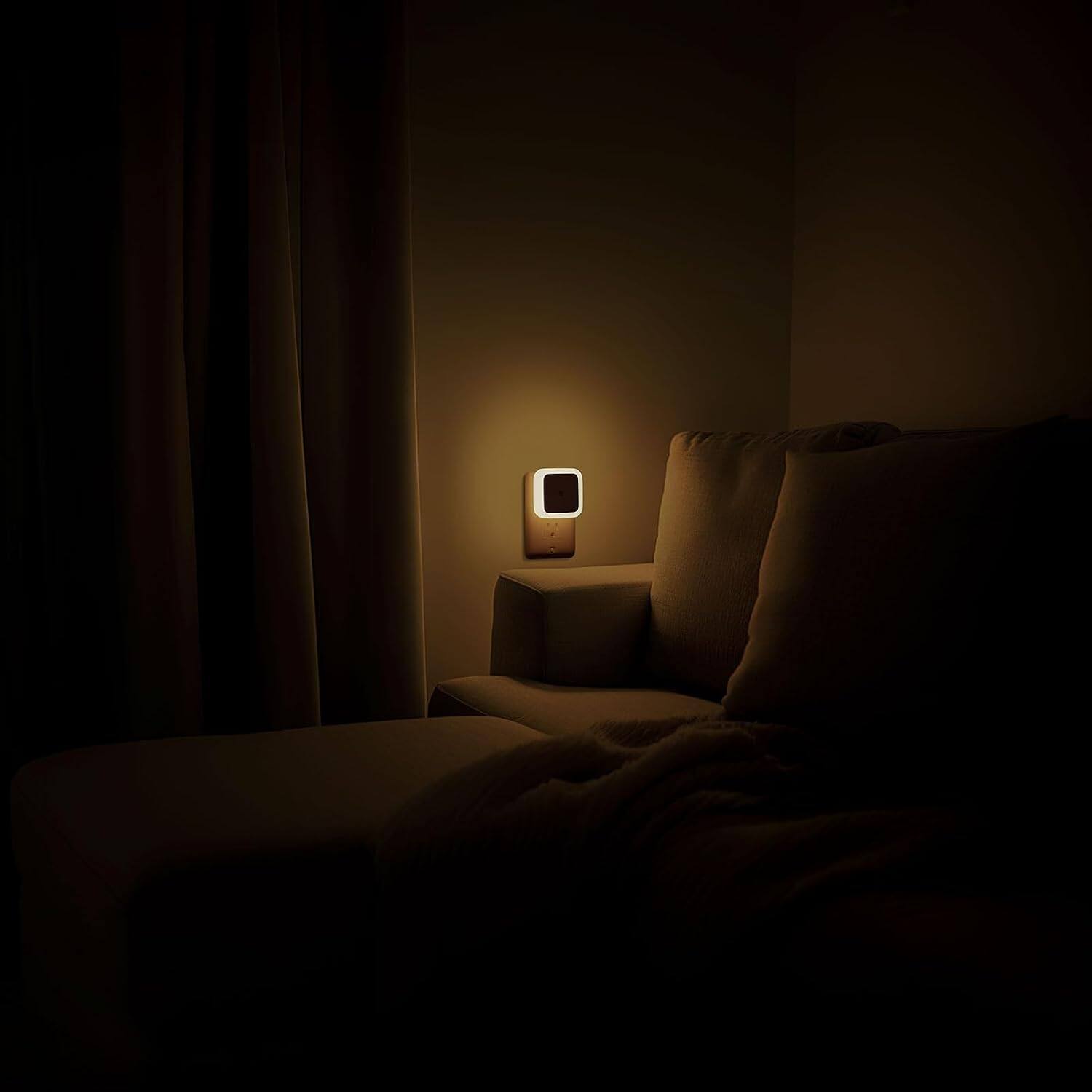 Alt View 3. Core Tech - Plug-In LED Night Lights with Automatic Dusk-to-Dawn Sensor, 4-Pack - White.