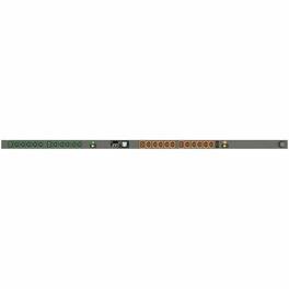 Vertiv - Geist Switched Rack PDU with Next Generation IMD - 0U| 30A| 208V| (20) U-Lock C13 and (4) U-Lock C19 Receptacles - Black Powder Coat