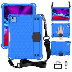 Front. UUCOVER - Shockproof Kids Case for iPad (A16) 11-inch 2025 / iPad 10th Gen 10.9" 2022 EVA+TPU Stand Cover with Shoulder Strap - Blue.