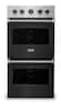 Front. Viking - 27"Premiere Electric Double Oven-Cast Black - Cast Black.