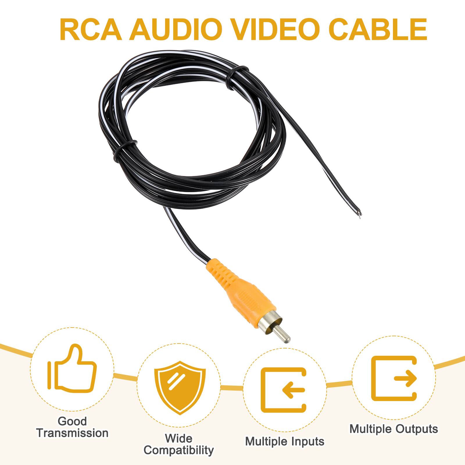 RCA AUDIO VIDEO CABLE

- Good Transmission
- Wide Compatibility
- Multiple Inputs
- Multiple Outputs