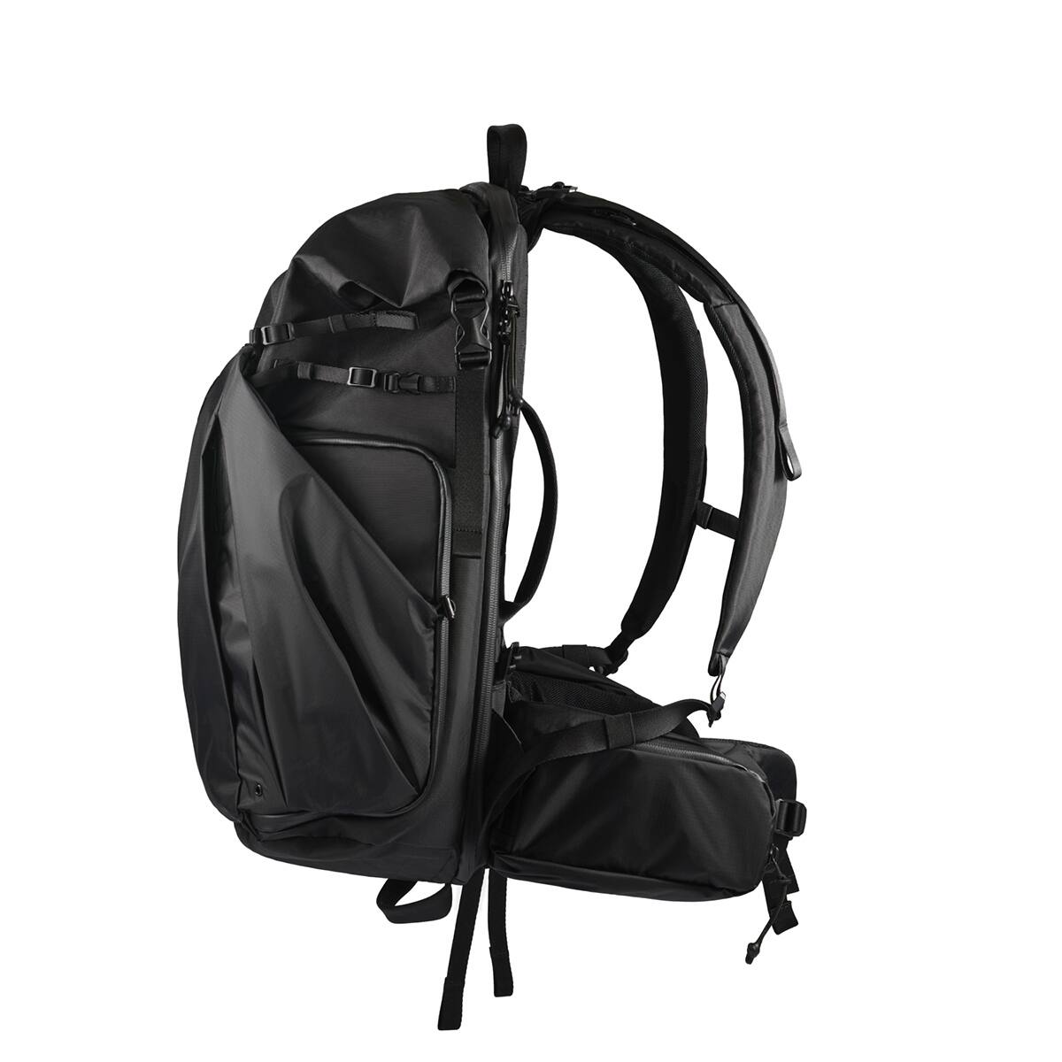 Alt View 2. Urth - Urth Helios 40L Outdoor Backpack (black + Large Core Camera Cube + Rain Cover.